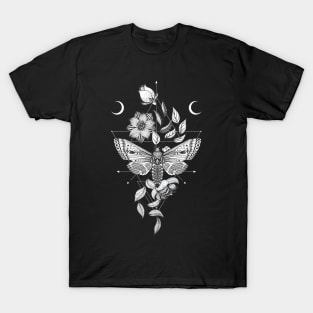 Death Moth & Flowers • Goth T-Shirt